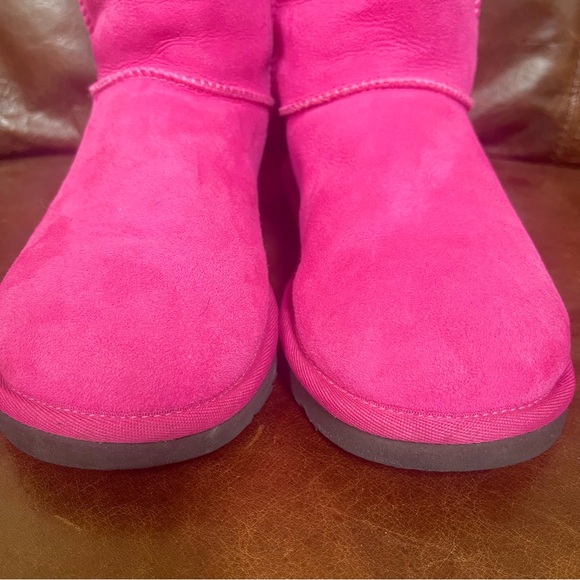 UGG Australia Genuine Sheepskin Boots In Pink Raspberry Sorbet Color Girls Sz 5 - Picture 8 of 16